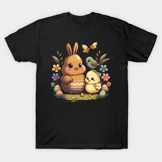 Cute Easter Bunny Easter Egg Men Women Kids T-Shirt by Linco